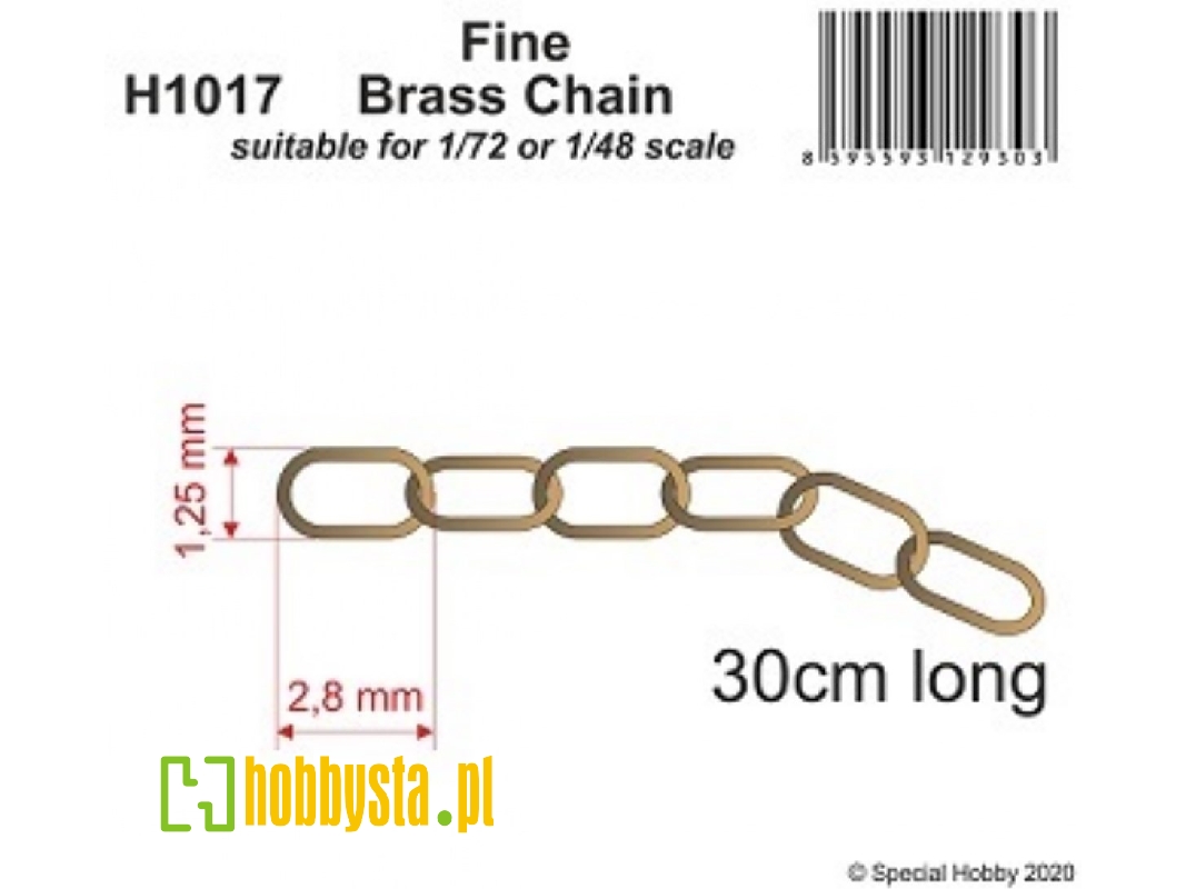 łańcuszek Mosiężny 30cm, 2,8x1,25mm - zdjęcie 1 łańcuszek Mosiężny 30cm, 2,8x1,25mm - zdjęcie 1
