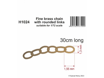 Fine Brass Chain With Rounded Links (Suitable For 1/72 Scale) - zdjęcie 1