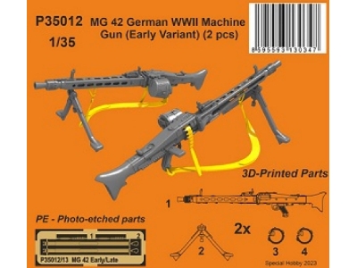 Mg 42 German Wwii Machine Gun (Early Variant) (2 Pcs) - zdjęcie 1