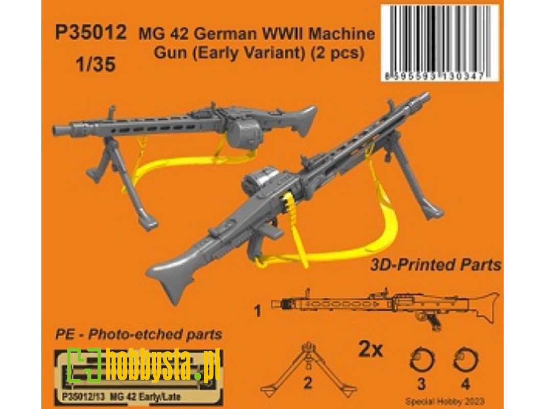 Mg 42 German Wwii Machine Gun (Early Variant) (2 Pcs) - zdjęcie 1