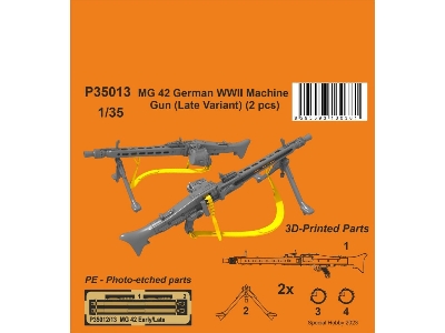 Mg 42 German Wwii Machine Gun (Late Variant) (2 Pcs) - zdjęcie 1