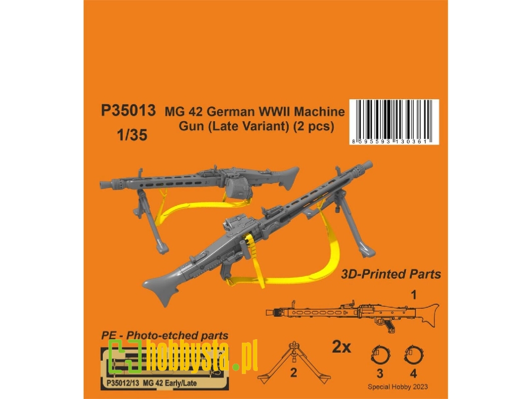 Mg 42 German Wwii Machine Gun (Late Variant) (2 Pcs) - zdjęcie 1