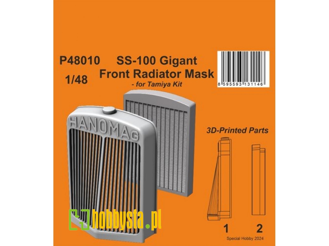 Ss-100 Gigant Front Radiator Mask (For Tamiiya Kit) - zdjęcie 1 Ss-100 Gigant Front Radiator Mask (For Tamiiya Kit) - zdjęcie 1