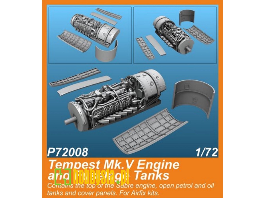 Tempest Mk.V Engine And Fuselage Tanks (For Airfix Kit) - zdjęcie 1 Tempest Mk.V Engine And Fuselage Tanks (For Airfix Kit) - zdjęcie 1