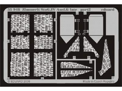  Zimmerit StuG. IV Ausf. G late 1/35 - Dragon - blaszki - zdjęcie 3