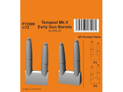 Tempest Mk.V Early Gun Barrels (For Airfix Kit) - zdjęcie 1