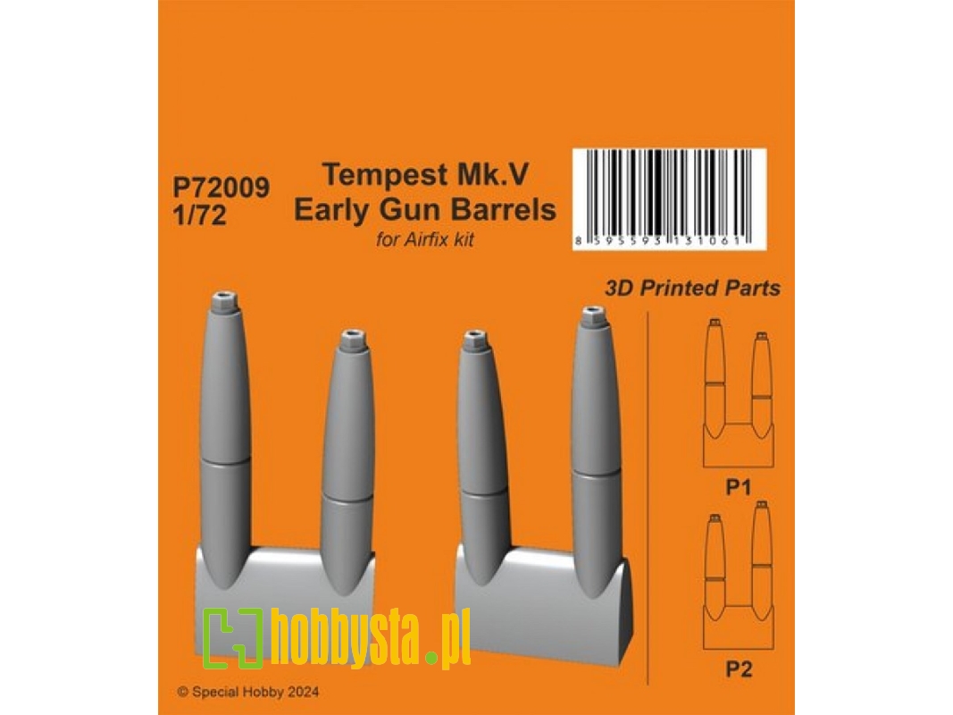 Tempest Mk.V Early Gun Barrels (For Airfix Kit) - zdjęcie 1