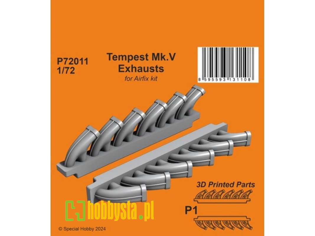 Tempest Mk.V Exhausts (For Airfix Kit) - zdjęcie 1