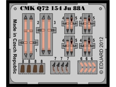 Junkers Ju 88A  Seats 1/72 for Hasegawa kit - zdjęcie 4
