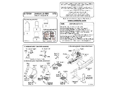 Junkers Ju 88A  Seats 1/72 for Hasegawa kit - zdjęcie 5