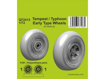 Tempest/Typhoon Early Type Wheels (For Airfix Kit) - zdjęcie 1