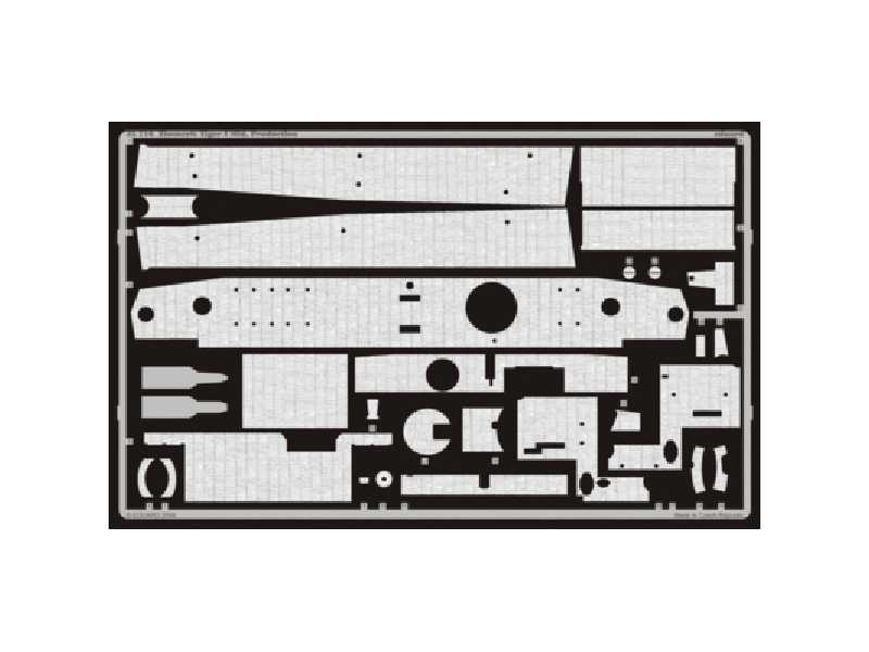  Zimmerit Tiger I Mid.  Production 1/35 - Tamiya - blaszki - zdjęcie 1