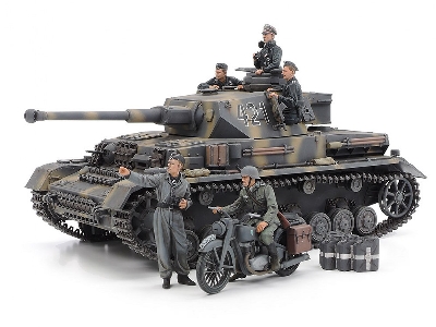 German Tank Panzerkampfwagen Iv Ausf.G Early Production &amp; Motorcycle Set "eastern Front - zdjęcie 1