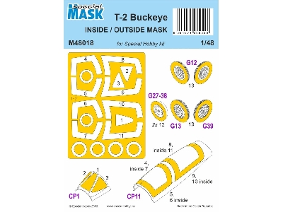 T-2 Buckeye Inside/Outside Mask (For Special Hobby) - zdjęcie 1