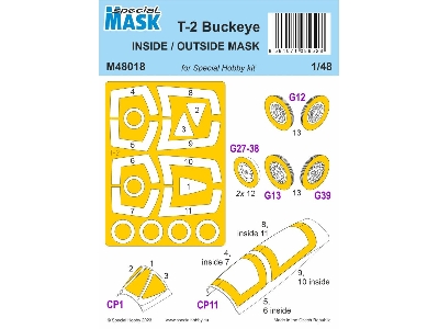 T-2 Buckeye Inside/Outside Mask (For Special Hobby) - zdjęcie 1