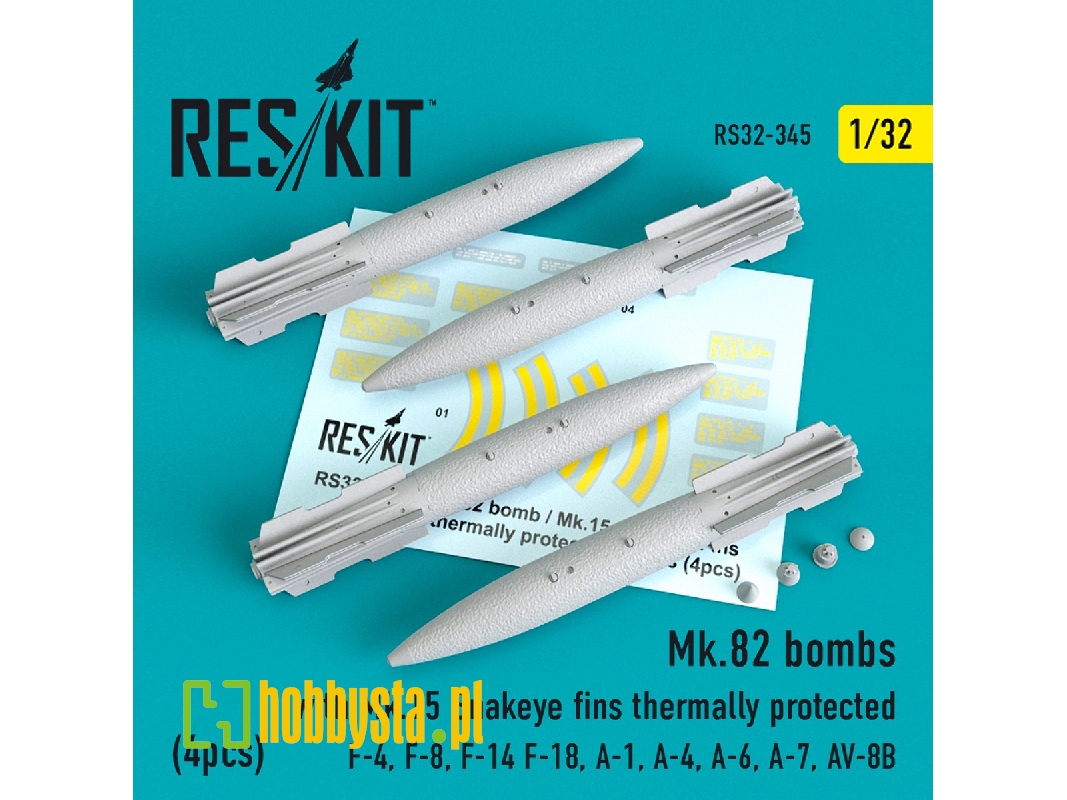 Mk.82 Bombs With Mk.15 Snakeye Fins Thermally Protected (4 Pcs)(F-4, F-8, F-14 F-18, A-1, A-4, A-6, A-7, Av-8b) - zdjęcie 1 Mk.82 Bombs With Mk.15 Snakeye Fins Thermally Protected (4 Pcs)(F-4, F-8, F-14 F-18, A-1, A-4, A-6, A-7, Av-8b) - zdjęcie 1