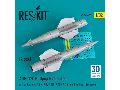 Agm-12c Bullpup B Missiles (2 Pcs) (A-4, A-5, A-6, A-7, F-4, F-8, F-100, F-105, P-3 Orion, Sea Vixen, Buccaneer) - zdjęcie 1