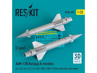 Agm-12b Bullpup A Missiles (2 Pcs) (A-4, A-5, A-6, A-7, F-4, F-8, F-100, F-105, P-3 Orion, Sea Vixen, Buccaneer) - zdjęcie 1