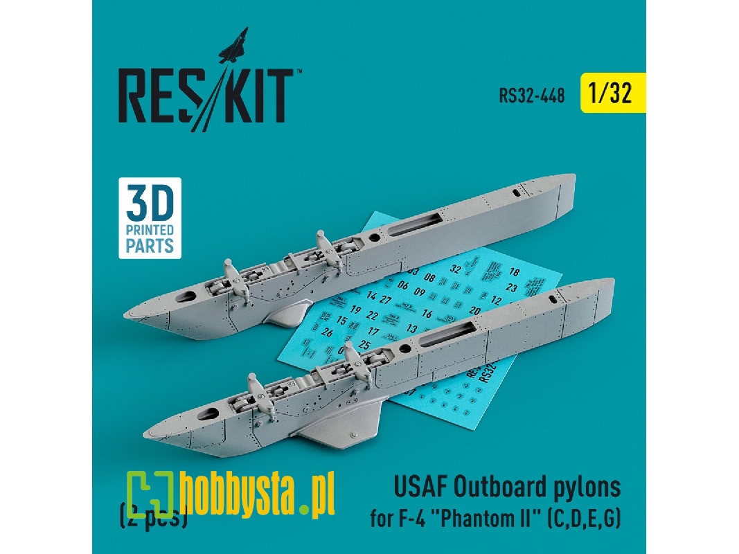 Usaf Outboard Pylons For F-4 'phantom Ii' (C, D, E, G) (2 Pcs) - zdjęcie 1