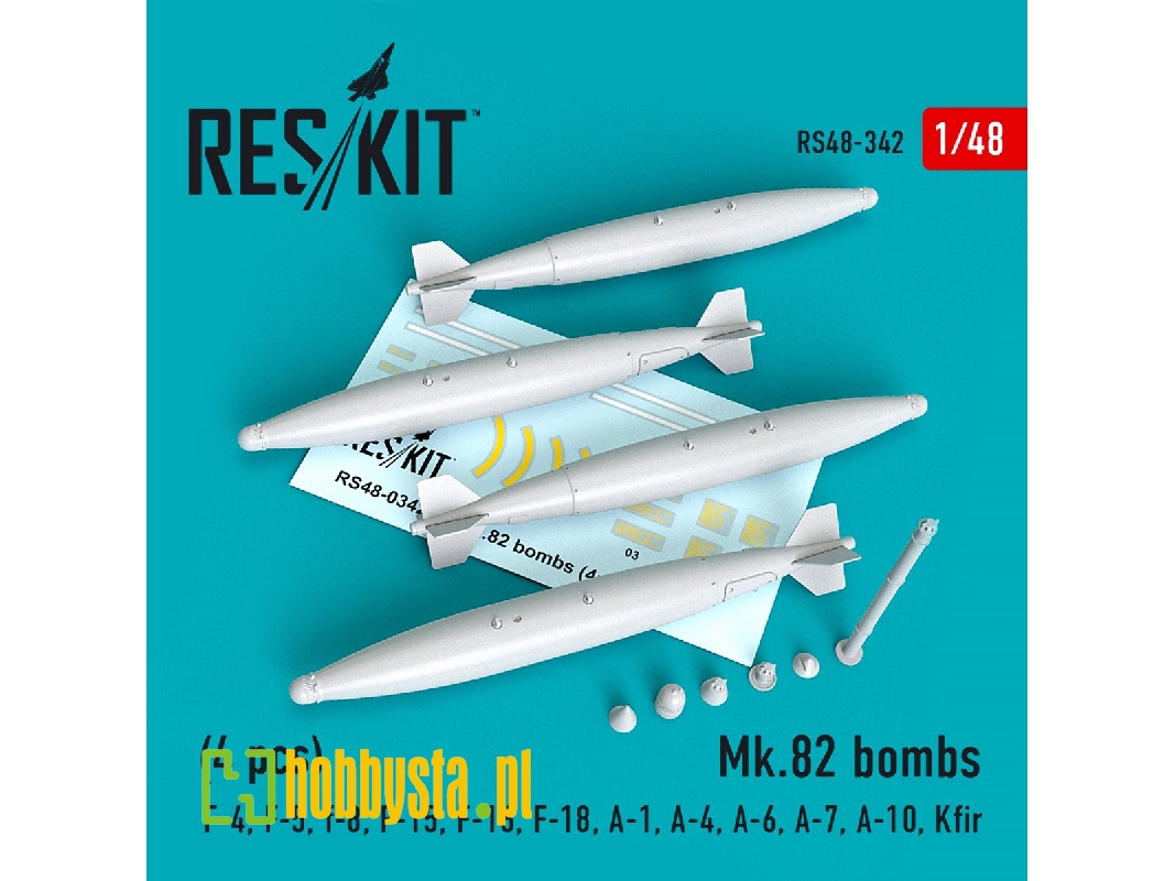 Mk.82 Bombs (4pcs)(F-4, F-5, F-8, F-15, F-16, F-18, A-1, A-4, A-6, A-7, A-10, Kfir) - zdjęcie 1 Mk.82 Bombs (4pcs)(F-4, F-5, F-8, F-15, F-16, F-18, A-1, A-4, A-6, A-7, A-10, Kfir) - zdjęcie 1