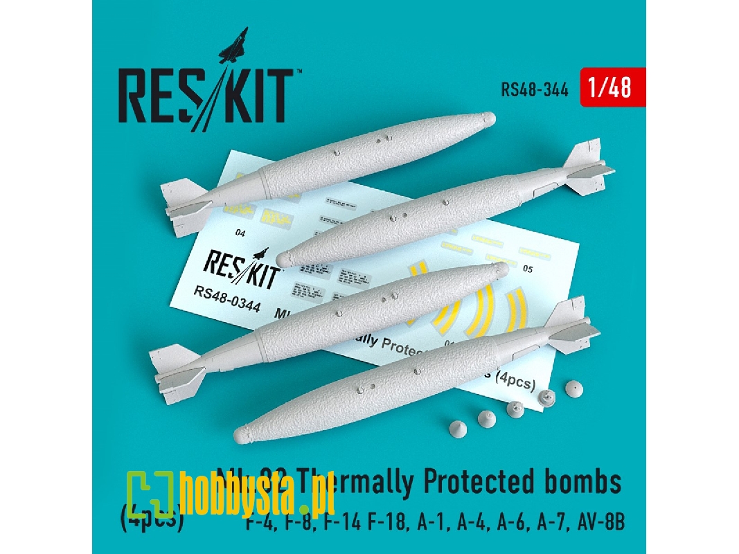 Mk.82 Thermally Protected Bombs (4pcs)(F-4, F-8, F-14 F-18, A-1, A-4, A-6, A-7, Av-8b) - zdjęcie 1 Mk.82 Thermally Protected Bombs (4pcs)(F-4, F-8, F-14 F-18, A-1, A-4, A-6, A-7, Av-8b) - zdjęcie 1