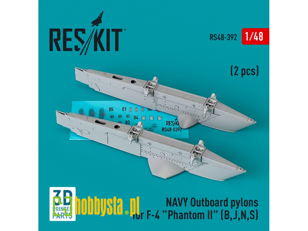 Navy Outboard Pylons For F-4 'phantom Ii' (B, J, N, S) (2 Pcs) - zdjęcie 1 Navy Outboard Pylons For F-4 'phantom Ii' (B, J, N, S) (2 Pcs) - zdjęcie 1