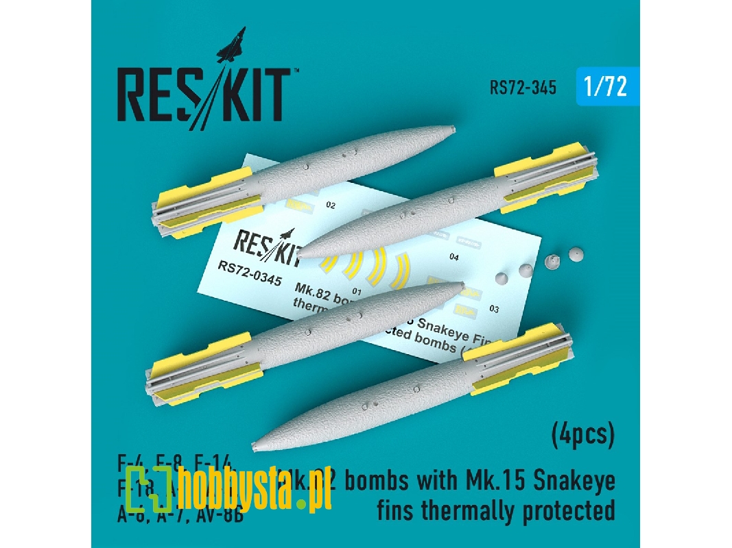 Mk.82 Bombs With Mk.15 Snakeye Fins Thermally Protected (4pcs)(F-4, F-8, F-14, F-18, A-1, A-4, A-6, A-7, Av-8b) - zdjęcie 1 Mk.82 Bombs With Mk.15 Snakeye Fins Thermally Protected (4pcs)(F-4, F-8, F-14, F-18, A-1, A-4, A-6, A-7, Av-8b) - zdjęcie 1
