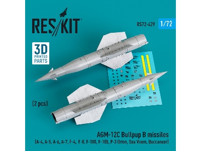 Agm-12c Bullpup B Missiles (2 Pcs) (A-4, A-5, A-6, A-7, F-4, F-8, F-100, F-105, P-3 Orion, Sea Vixen, Buccaneer) - zdjęcie 1