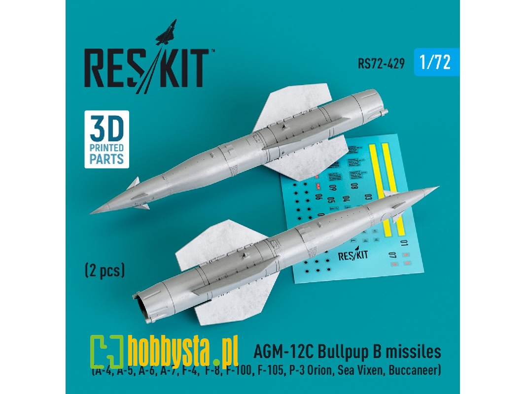 Agm-12c Bullpup B Missiles (2 Pcs) (A-4, A-5, A-6, A-7, F-4, F-8, F-100, F-105, P-3 Orion, Sea Vixen, Buccaneer) - zdjęcie 1