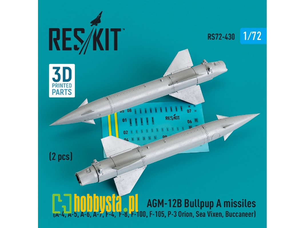 Agm-12b Bullpup A Missiles (2 Pcs) (A-4, A-5, A-6, A-7, F-4, F-8, F-100, F-105, P-3 Orion, Sea Vixen, Buccaneer) - zdjęcie 1