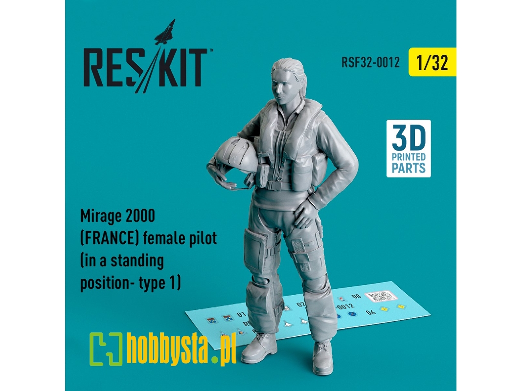 Mirage 2000 (France) Female Pilot (In A Standing Position - Type 1) - zdjęcie 1 Mirage 2000 (France) Female Pilot (In A Standing Position - Type 1) - zdjęcie 1