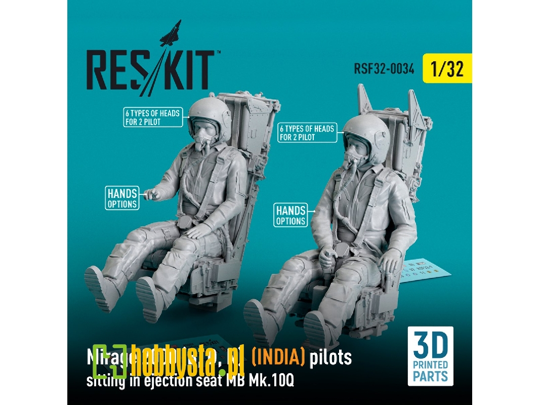 Mirage 2000 (B, D, N) (India) Pilots Sitting In Ejection Seat Mb Mk.10q (2 Pcs) - zdjęcie 1 Mirage 2000 (B, D, N) (India) Pilots Sitting In Ejection Seat Mb Mk.10q (2 Pcs) - zdjęcie 1