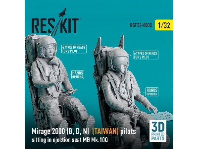 Mirage 2000 (B, D, N) (Taiwan) Pilots Sitting In Ejection Seat Mb Mk.10q (2 Pcs) - zdjęcie 1