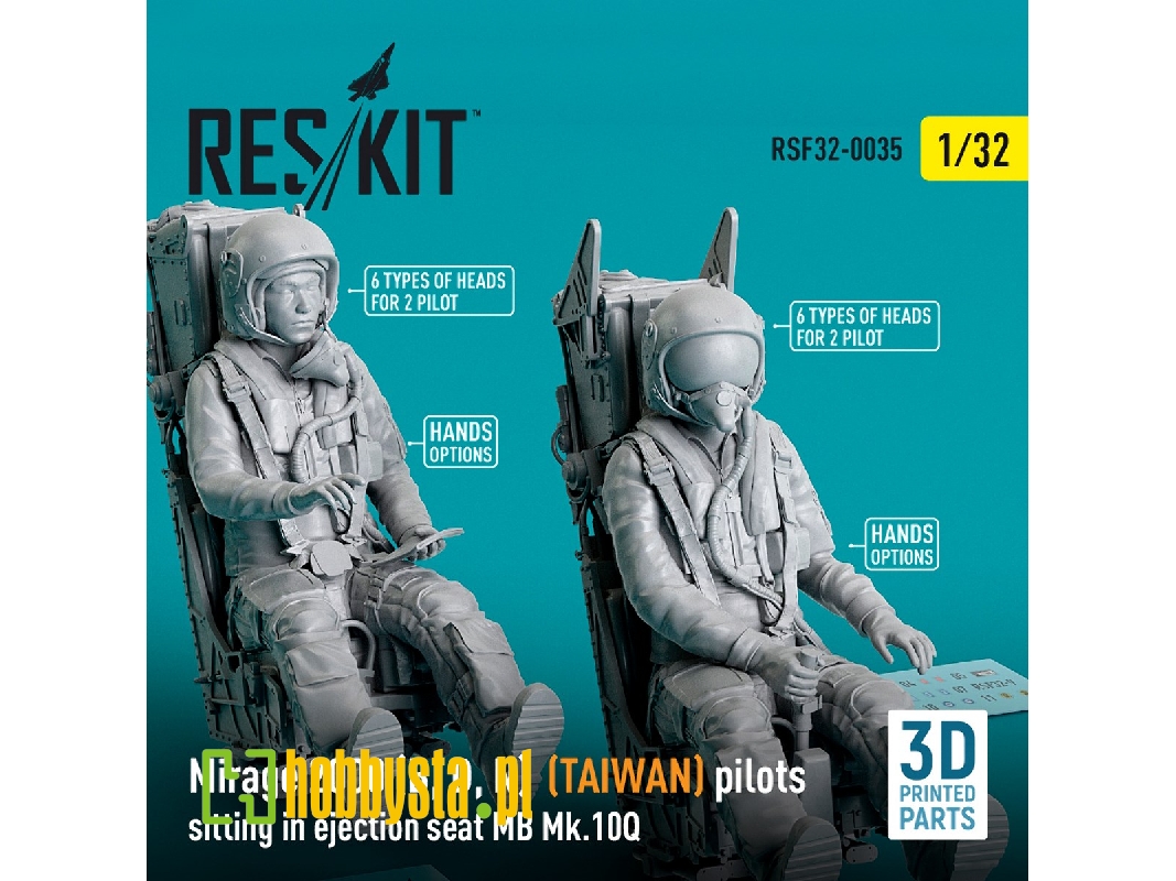 Mirage 2000 (B, D, N) (Taiwan) Pilots Sitting In Ejection Seat Mb Mk.10q (2 Pcs) - zdjęcie 1