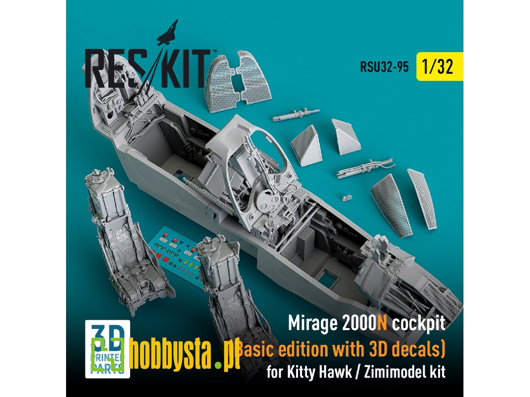 Mirage 2000n Cockpit For Kitty Hawk/Zimimodel Kits (Basic Edition With 3d Decals) - zdjęcie 1