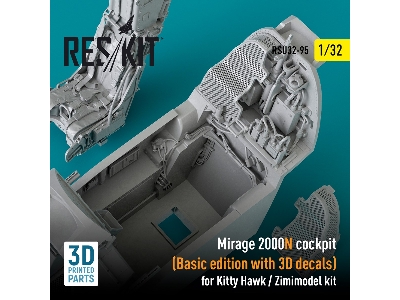 Mirage 2000n Cockpit For Kitty Hawk/Zimimodel Kits (Basic Edition With 3d Decals) - zdjęcie 2