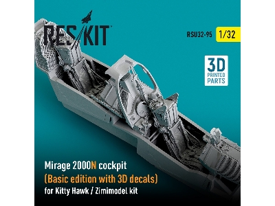 Mirage 2000n Cockpit For Kitty Hawk/Zimimodel Kits (Basic Edition With 3d Decals) - zdjęcie 3