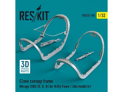 Close Canopy Frame Mirage 2000 (B, D, N) For Kitty Hawk/Zimimodel Kit - zdjęcie 1