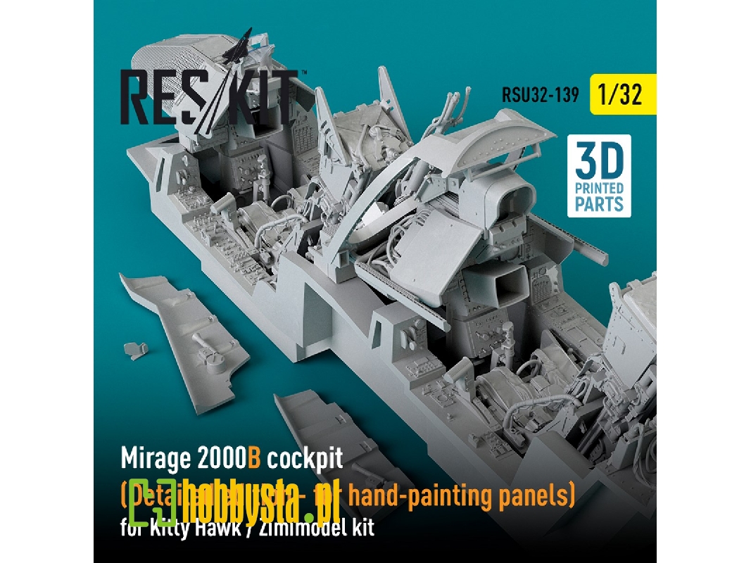 Mirage 2000b Cockpit (Detailed Edition) For Kitty Hawk/Zimimodel Kits - zdjęcie 1