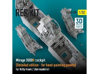 Mirage 2000b Cockpit (Detailed Edition) For Kitty Hawk/Zimimodel Kits - zdjęcie 2