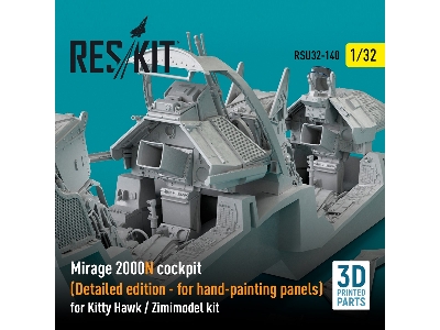 Mirage 2000n Cockpit (Detailed Edition) For Kitty Hawk/Zimimodel Kits - zdjęcie 1