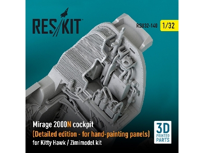 Mirage 2000n Cockpit (Detailed Edition) For Kitty Hawk/Zimimodel Kits - zdjęcie 3