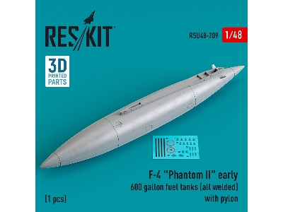 F-4 'phantom Ii' Early 600 Gallon Fuel Tanks (All Welded) With Pylon (1 Pc) - zdjęcie 1