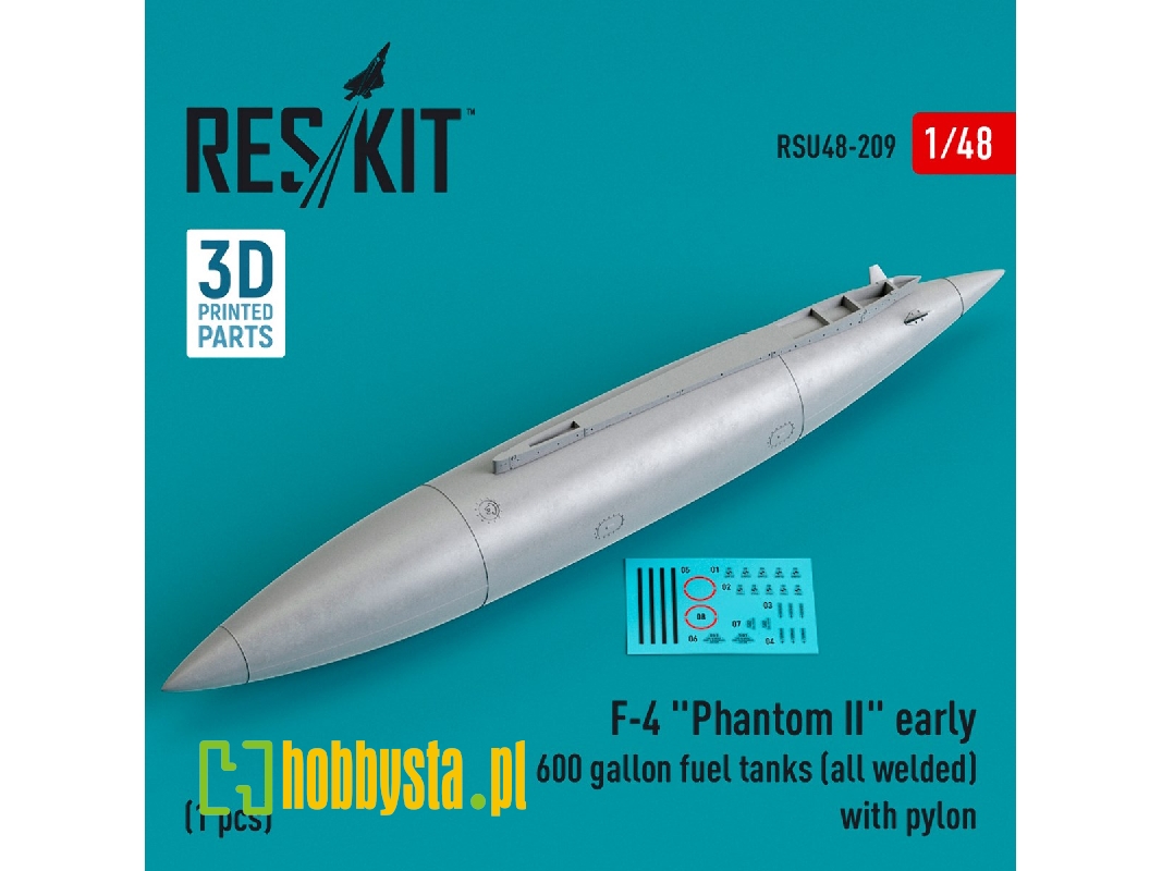 F-4 'phantom Ii' Early 600 Gallon Fuel Tanks (All Welded) With Pylon (1 Pc) - zdjęcie 1