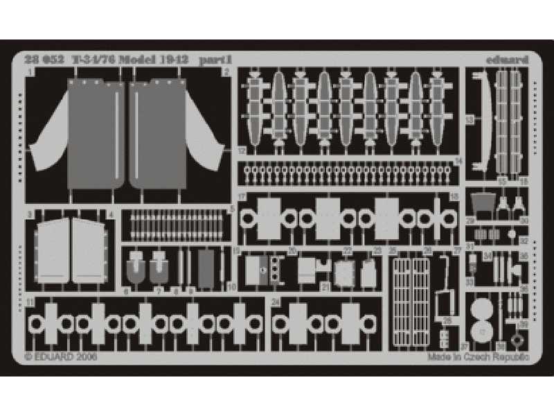  T-34/76 Model 1942 1/48 - Hobby Boss - blaszki - zdjęcie 1