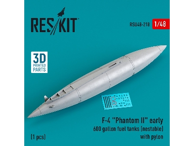 F-4 'phantom Ii' Early 600 Gallon Fuel Tanks (Nestable) With Pylon (1 Pc) - zdjęcie 1