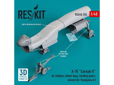 A-7e 'corsair Ii' Air Intakes, Wheel Bays, Landing Gears, Wheels For Hasegawa Kit - zdjęcie 2