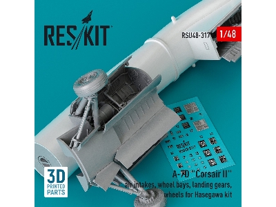 A-7d 'corsair Ii' Air Intakes, Wheel Bays, Landing Gears, Wheels For Hasegawa Kit - zdjęcie 2