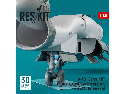 A-7d 'corsair Ii' Air Intakes, Wheel Bays, Landing Gears, Wheels For Hasegawa Kit - zdjęcie 3