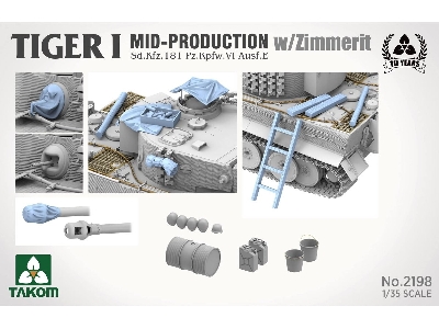 Tiger I Mid-production With Zimmerit Sd.Kfz.181 Pz.Kpfw.Vi Ausf.E - zdjęcie 3